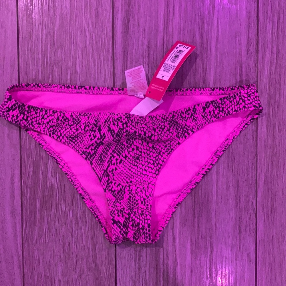Pink Snakeskin Bathing suit bottoms